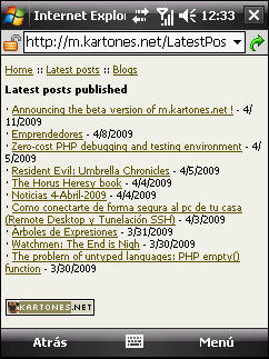 m.kartones.net Screenshot