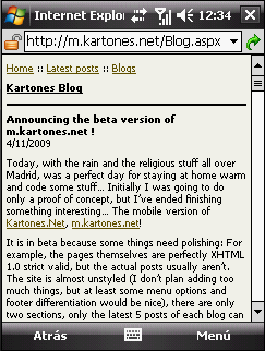 m.kartones.net Screenshot