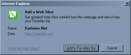 web slice screenshot