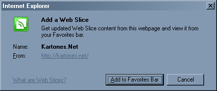 web slices not working