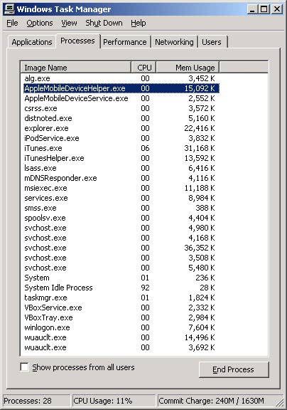 iTunes 9 memory consumption