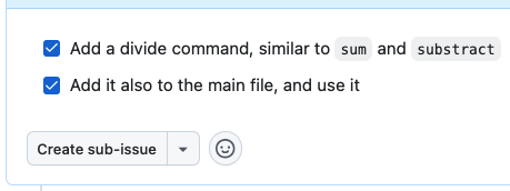 GitHub issue with two completed sub-issues