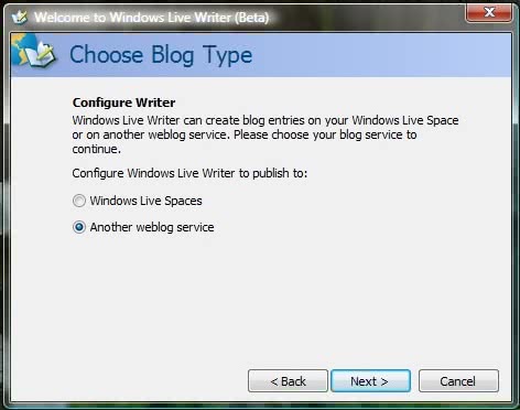 Windows Live Writer configuration