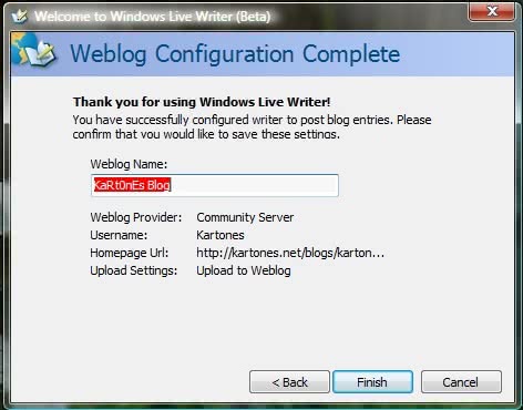 Windows Live Writer configuration