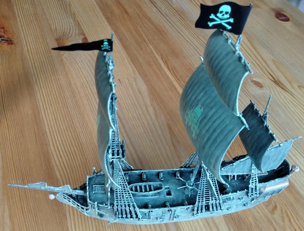 Ghost pirate ship side view