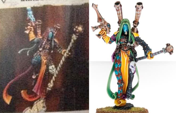 Shadowseer Harlequin miniature comparison